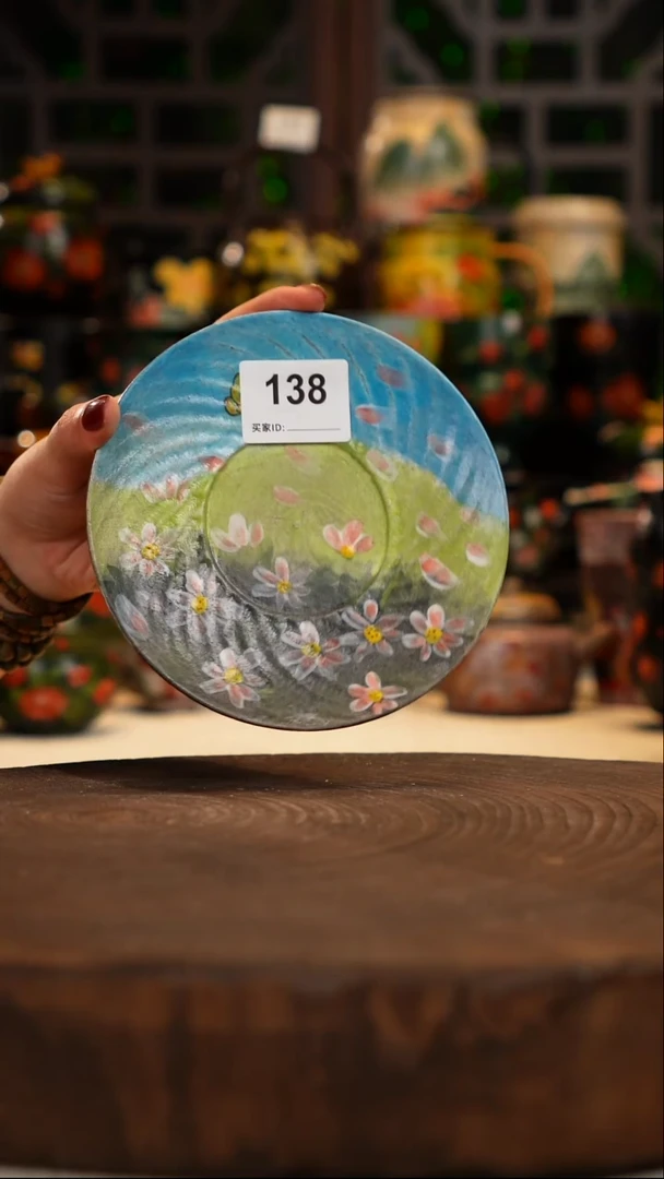 油画   手绘釉下彩杯子138