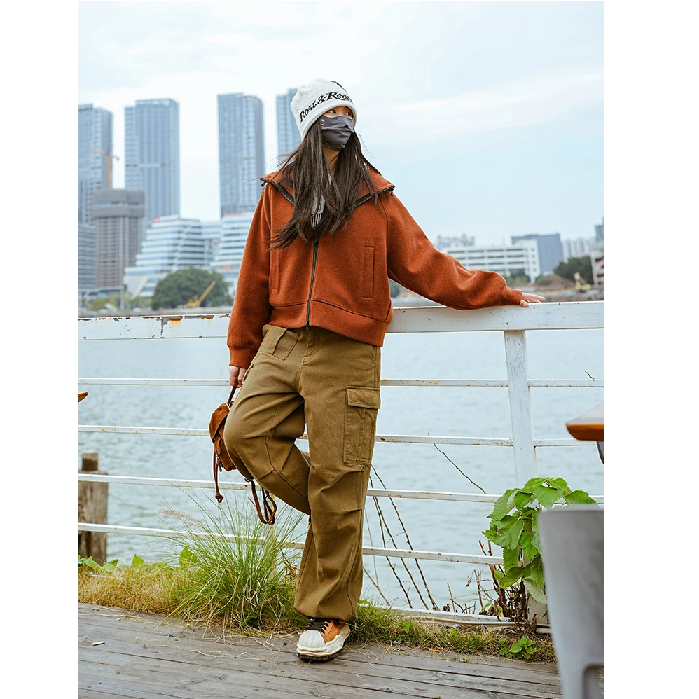 失物招领潮牌女装 2025冬季新款裤子宽松休闲百搭显瘦工装裤48841