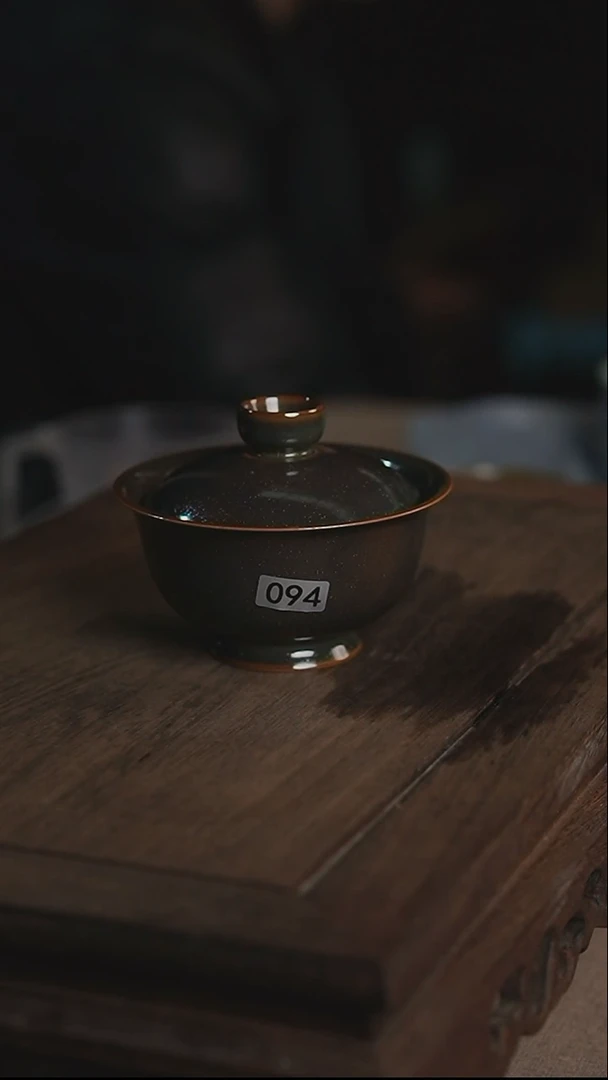 瓷片094号手工小乔盖碗窑变