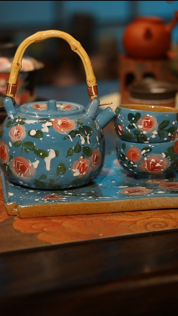 陶瓷景德镇高温釉下彩手工手绘款式