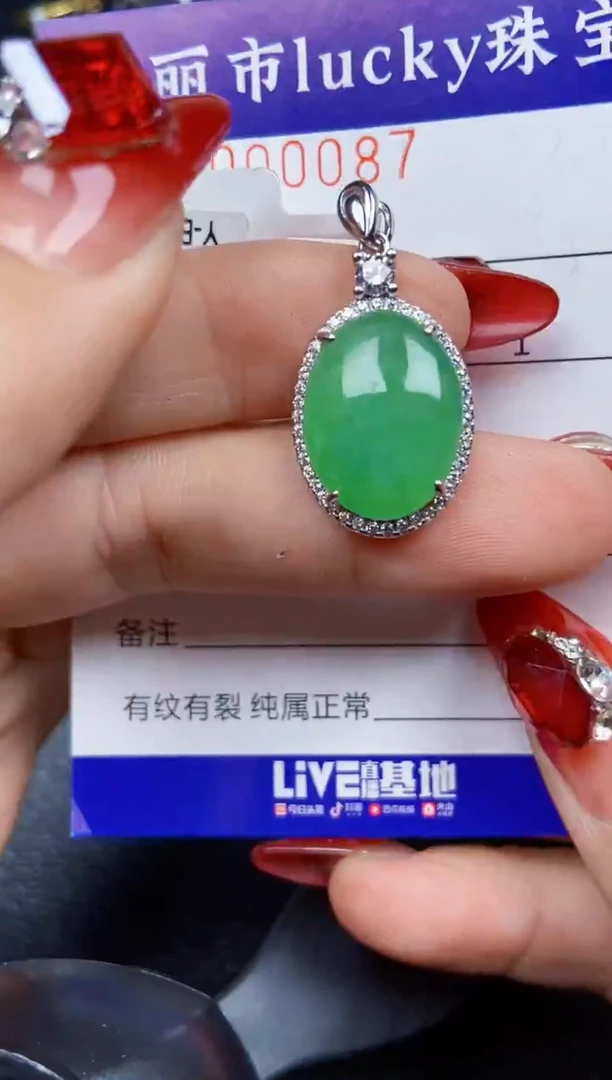 【闪购商品】翡翠颈饰银S925镶嵌0087