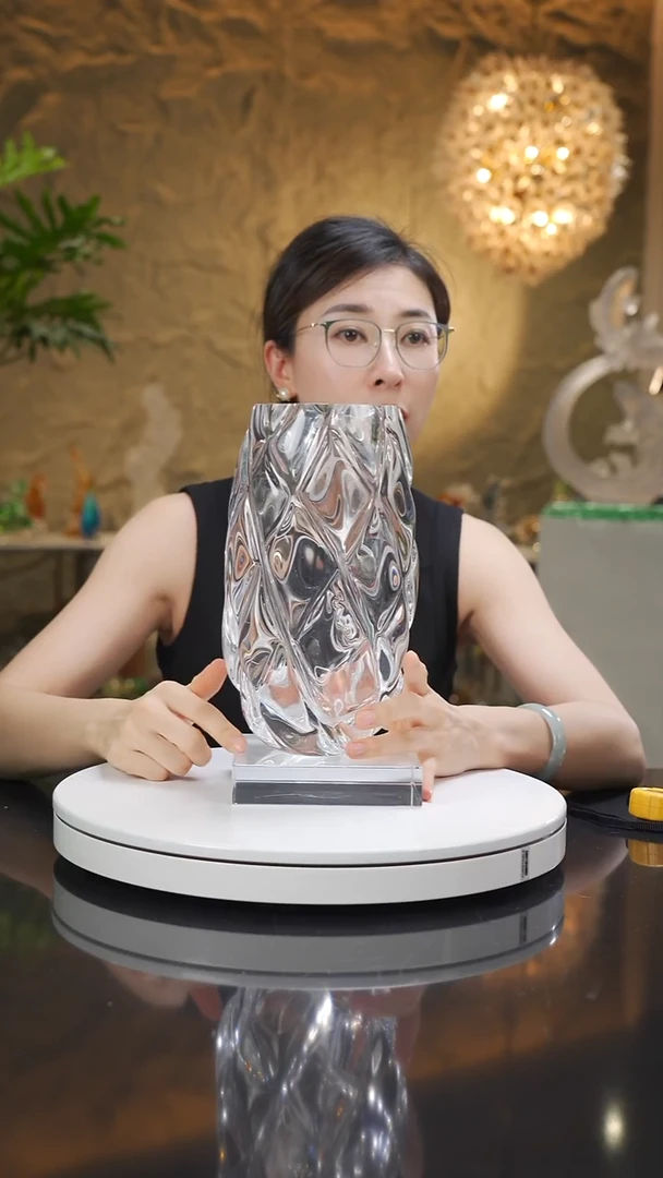琉璃手工艺品【福利】透明水晶花瓶