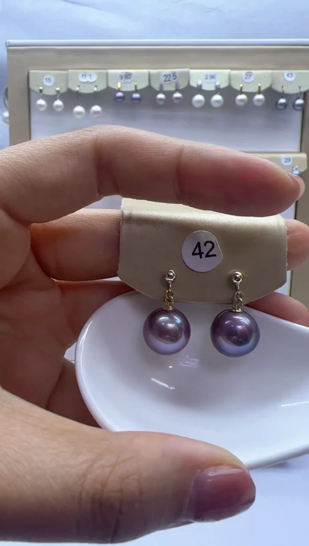 【闪购商品】淡水珍珠耳饰银S925镶嵌42