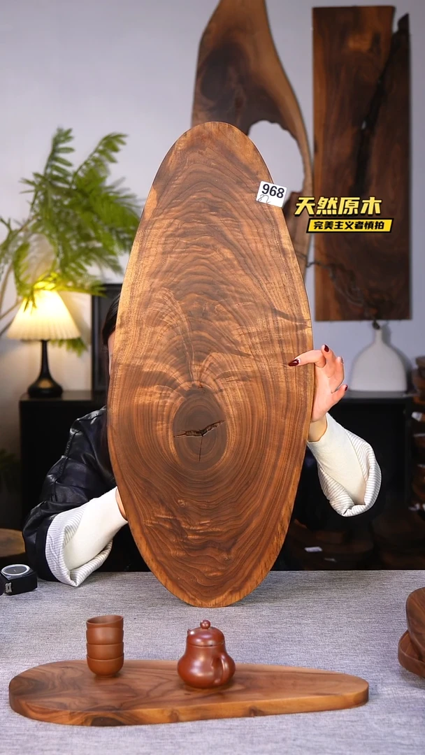 木北美黑胡桃原木.干裂疤结不属于商品质量问题完美主义者慎拍