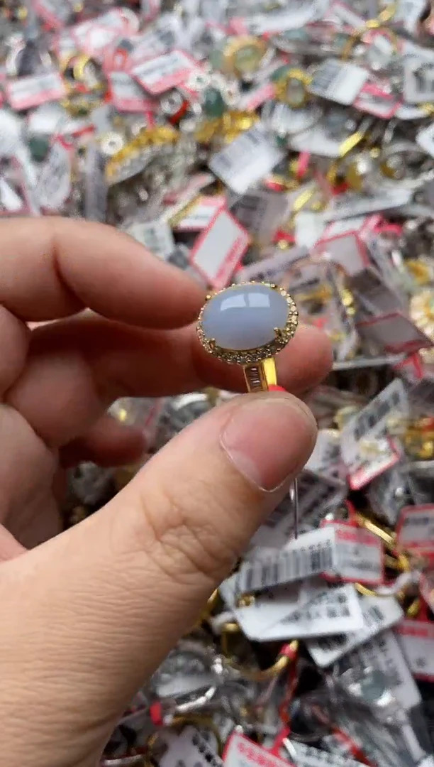 【闪购商品】翡翠戒指银S925镶嵌66666---1