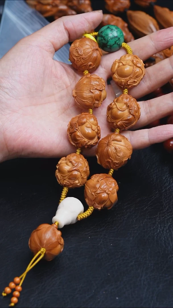 吊坠橄榄核柚*?26荷叶八宝弥勒