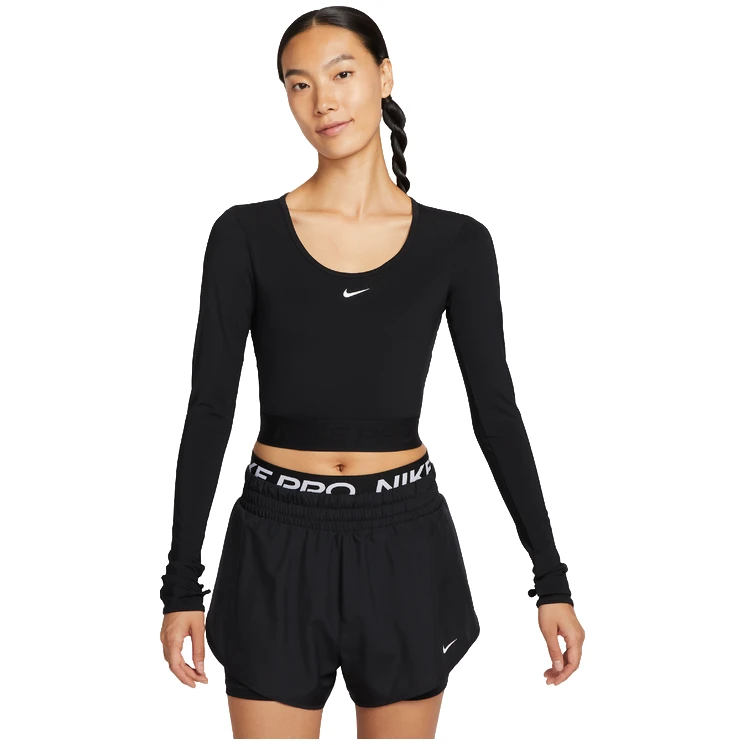 NIKE/耐克官方女款ZENVY健身瑜伽柔软运动速干长袖上衣HV9993-010