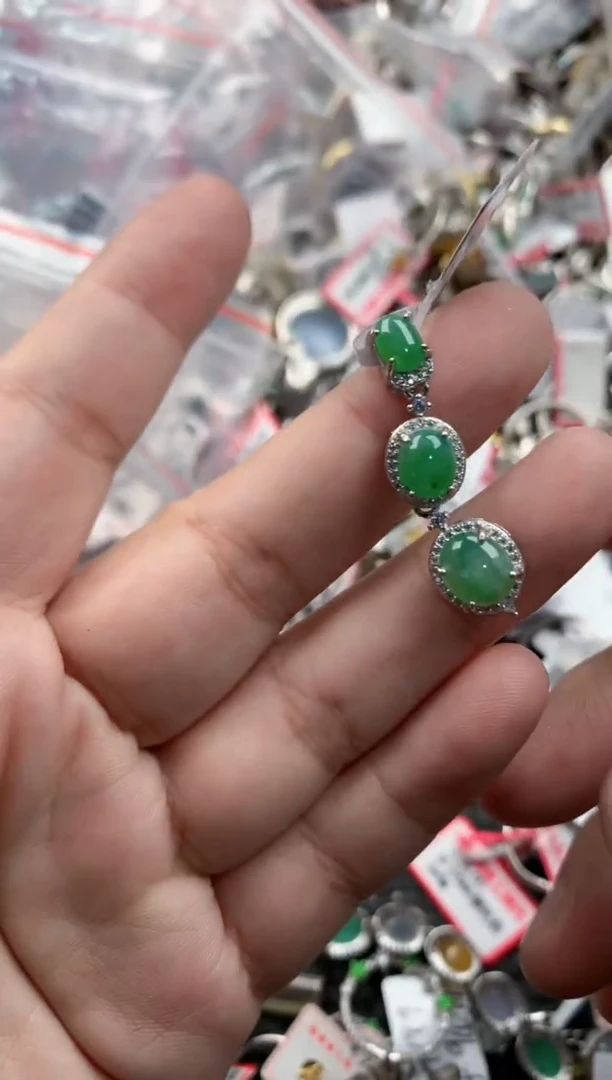 银S925镶嵌戒指翡翠777    7