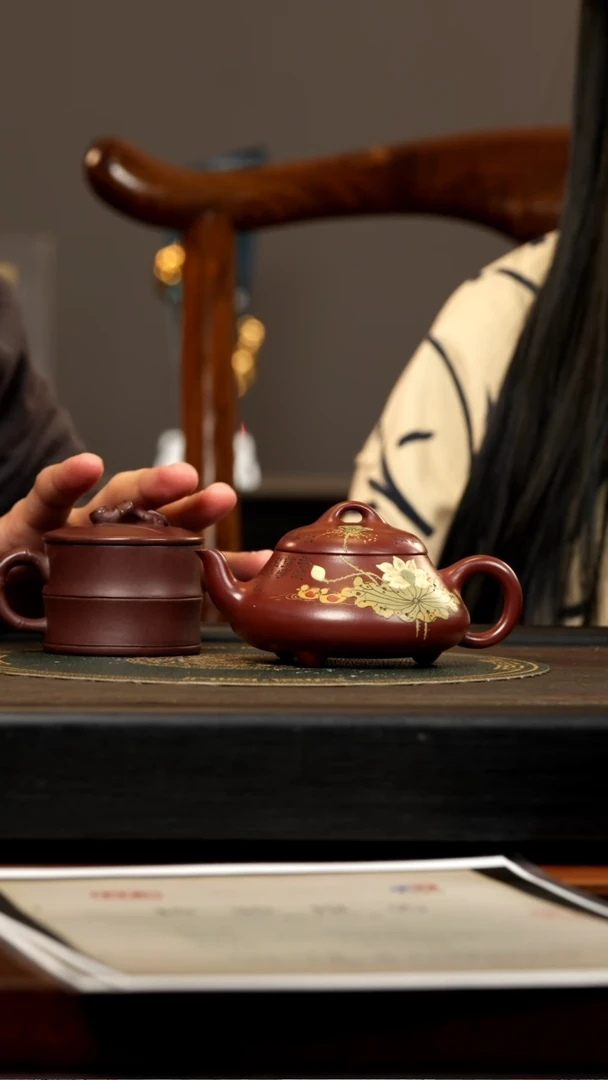 【闪购商品】紫砂茶壶HT 玫红紫泥 香远忆清 190cc