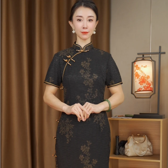 怡秋 日常气质优雅旗袍（衣长120左右）