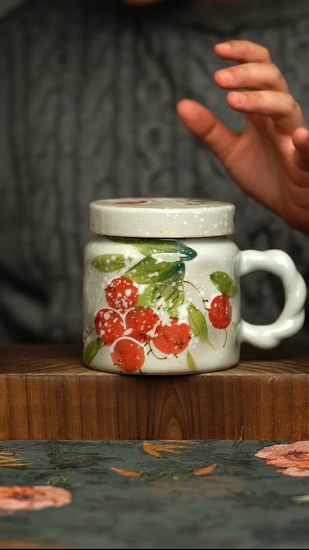 杯釉下彩手工手绘同款陶器