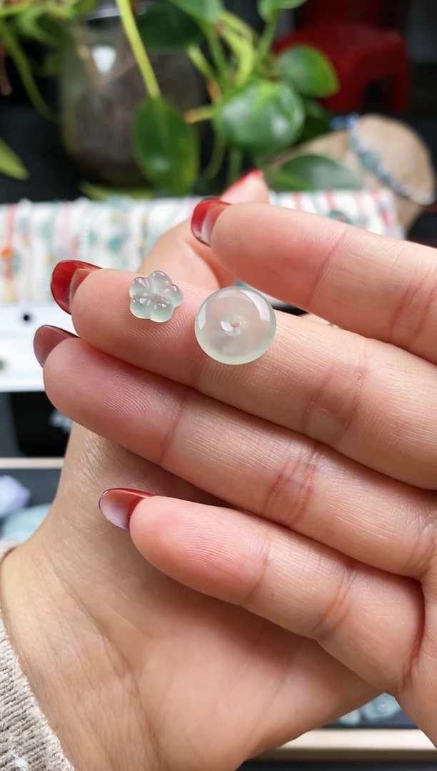 【闪购商品】翡翠戒指未镶嵌小花+平安扣