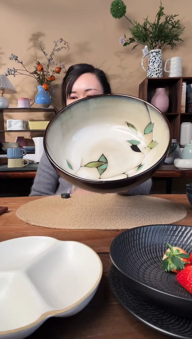 9英寸竹叶大汤碗微瑕