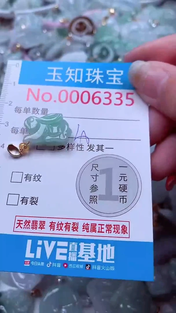 吊坠(不含链)未镶嵌翡翠6335