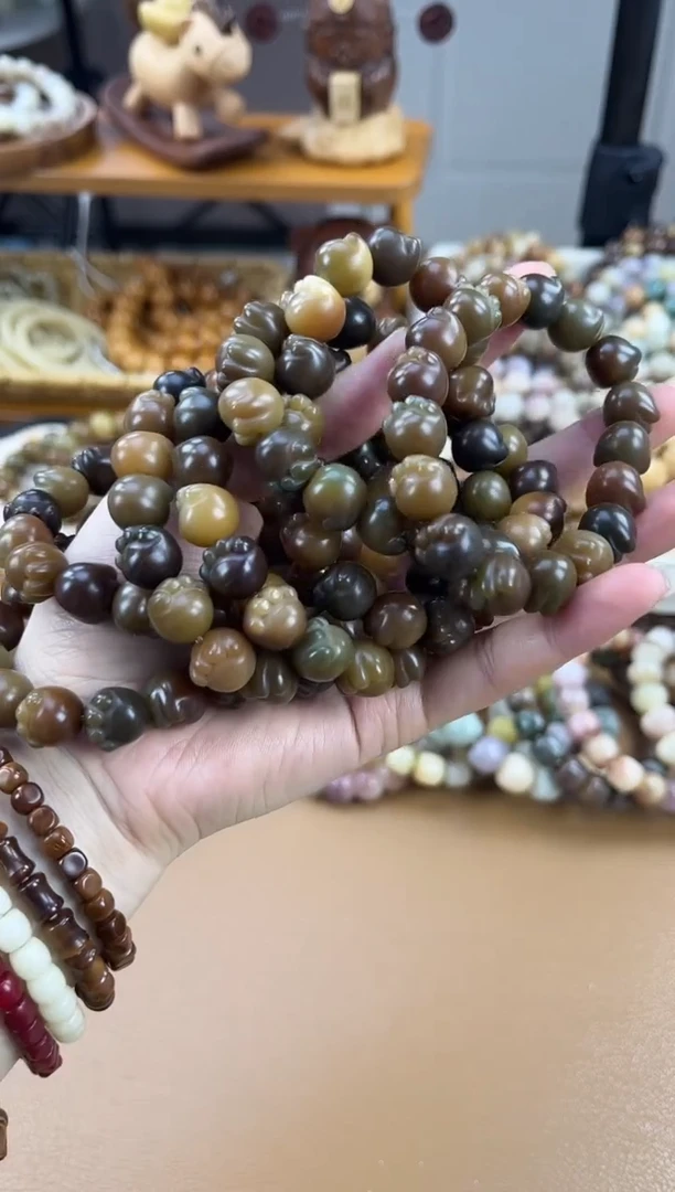 吊坠菩提根/象牙果17手围【默认微瑕多样性发】猪油膏敦煌猫爪12mm