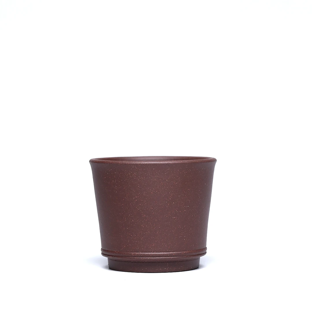 【三时紫砂】零添加平台底槽青将军主人杯160cc茶具品茗杯紫砂杯