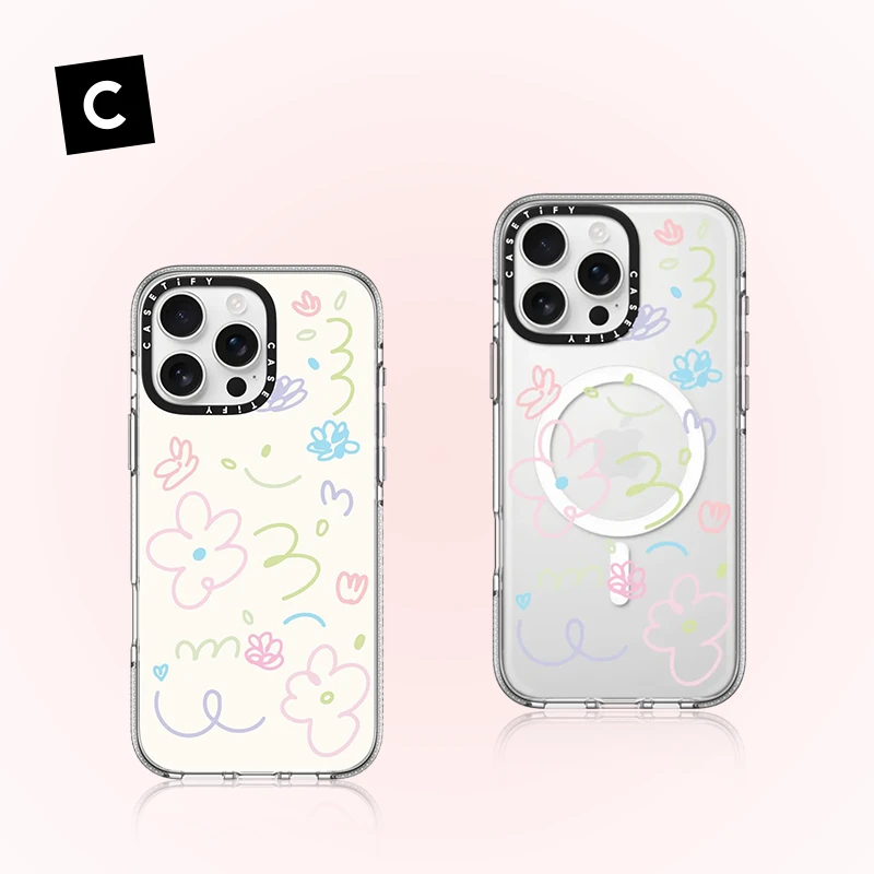 CASETiFY 夏日活力小花 手机壳 适用于iPhone16/15 Pro 磁吸新