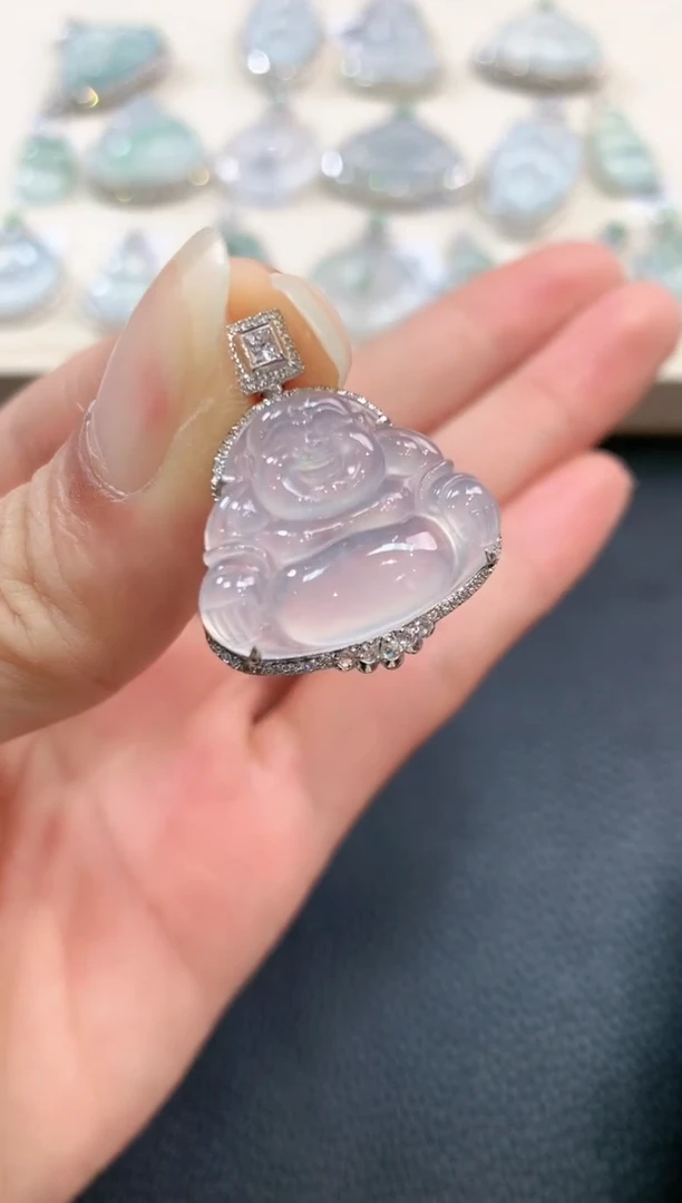 【闪购商品】翡翠吊坠(不含链)18K金镶嵌b14多样性一件发货