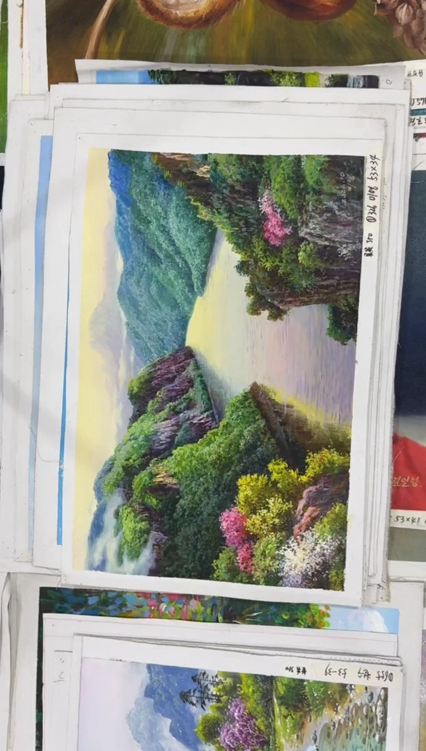 油画【114号】朝鲜原创纯手绘孤品油画