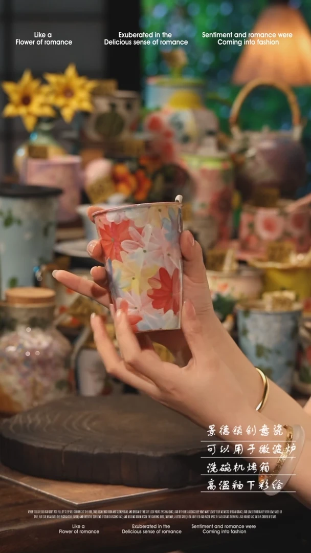 陶瓷景德镇高温釉下彩手工手绘款式