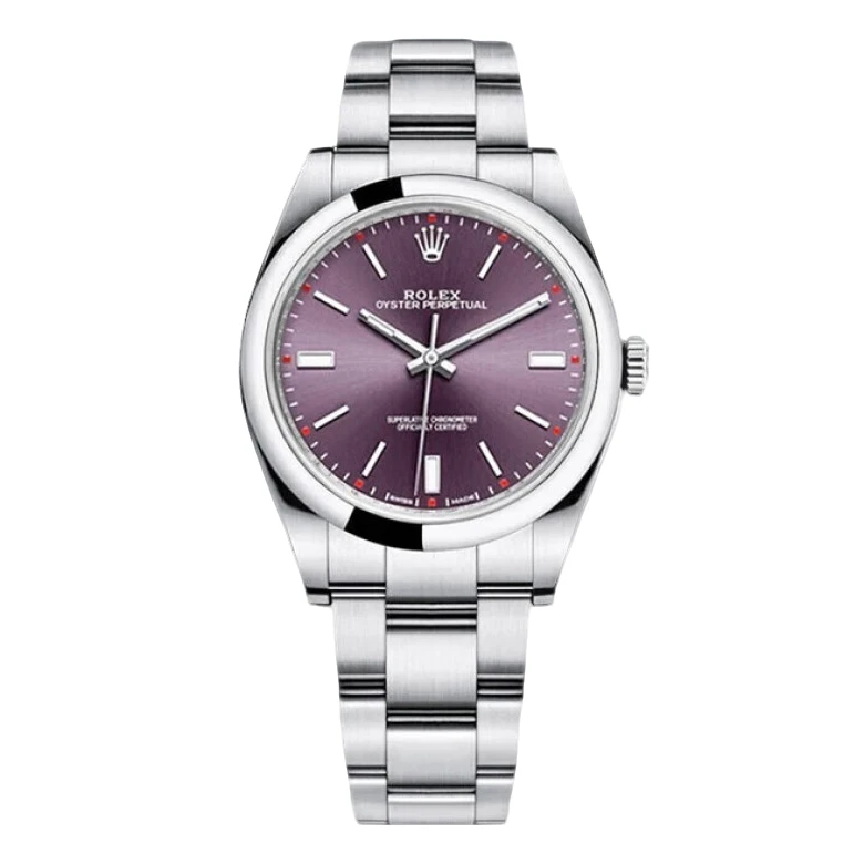 99新 Rolex/劳力士 蚝式恒动系列114300/39mm/紫盘/自动机械/单表