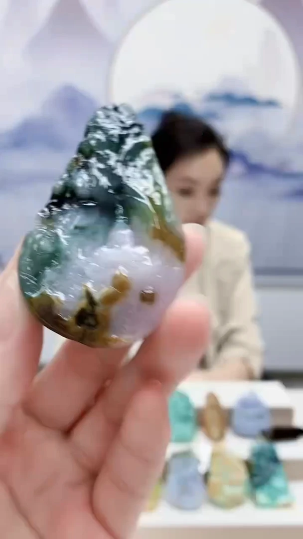 未镶嵌定制翡翠5160ry-毛货挂件36