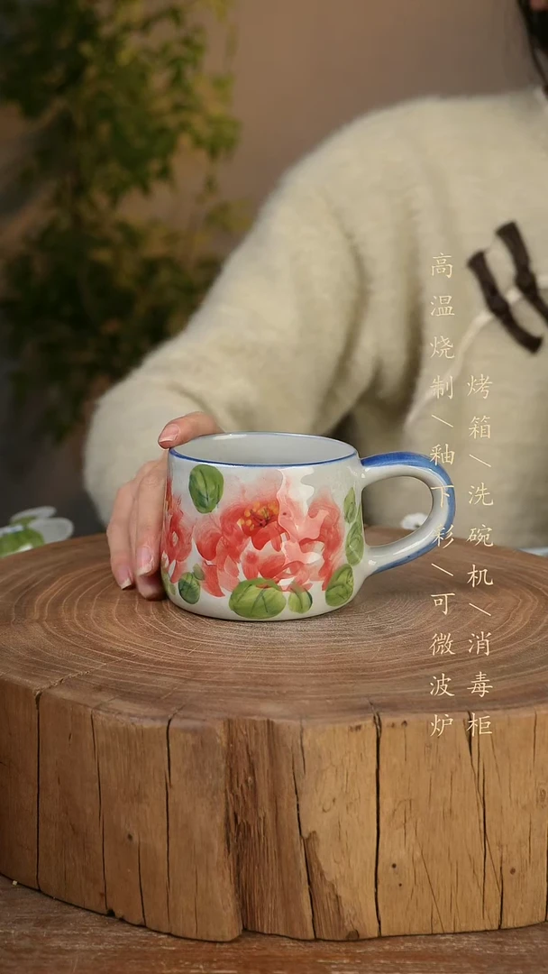 碗瓷景德镇手工手绘高温瓷釉下彩
