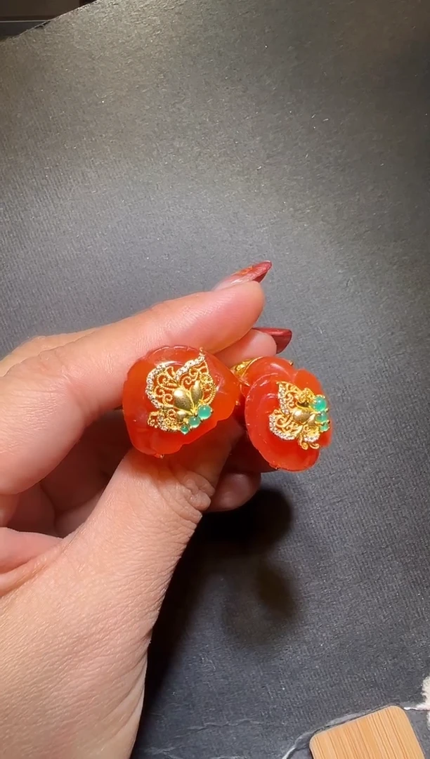 银S925镶嵌戒指玛瑙/玉髓老玛瑙玉髓戒指（多样发一）