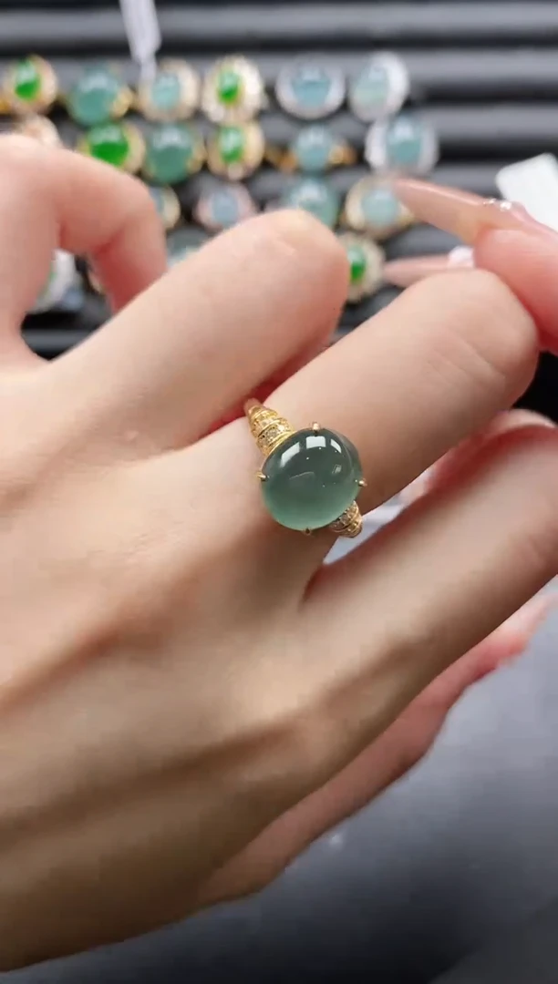【闪购商品】翡翠戒指银S925镶嵌51511