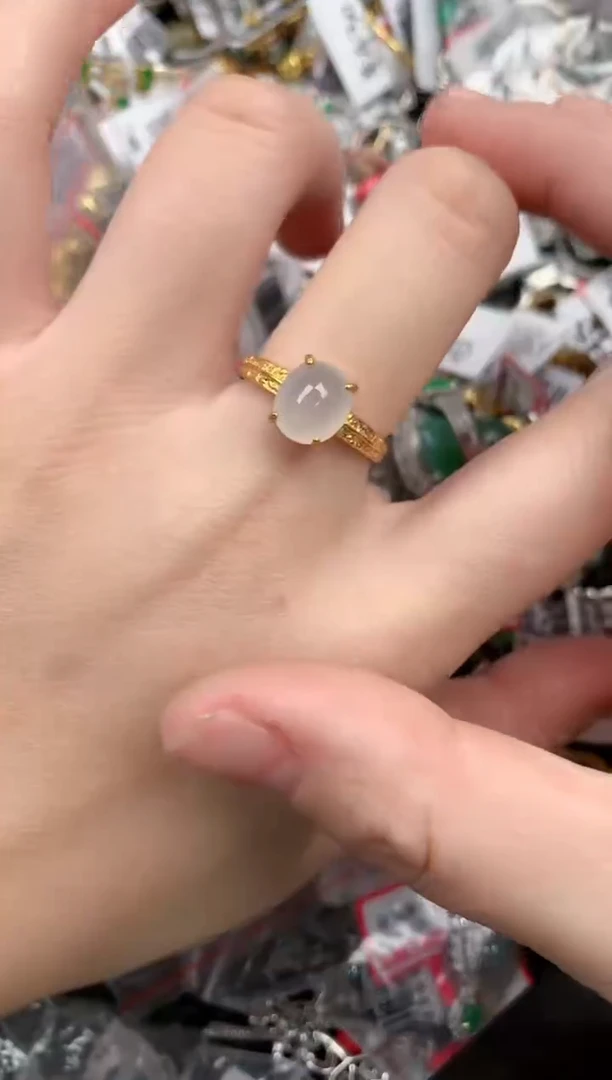 银S925镶嵌戒指翡翠555           5