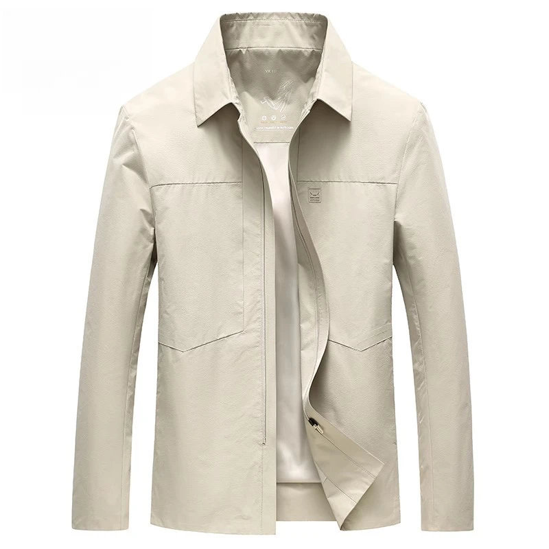 普卡夕赫翻领休闲夹克男2025春秋新款爆款高端百搭茄克衫短款外套