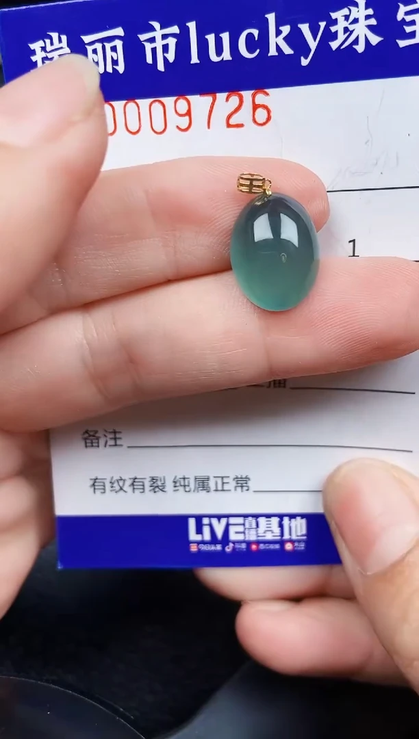 翡翠18K金镶嵌颈饰972618k