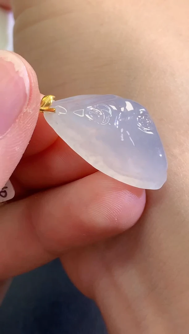 翡翠18K金镶嵌吊坠(不含链)650