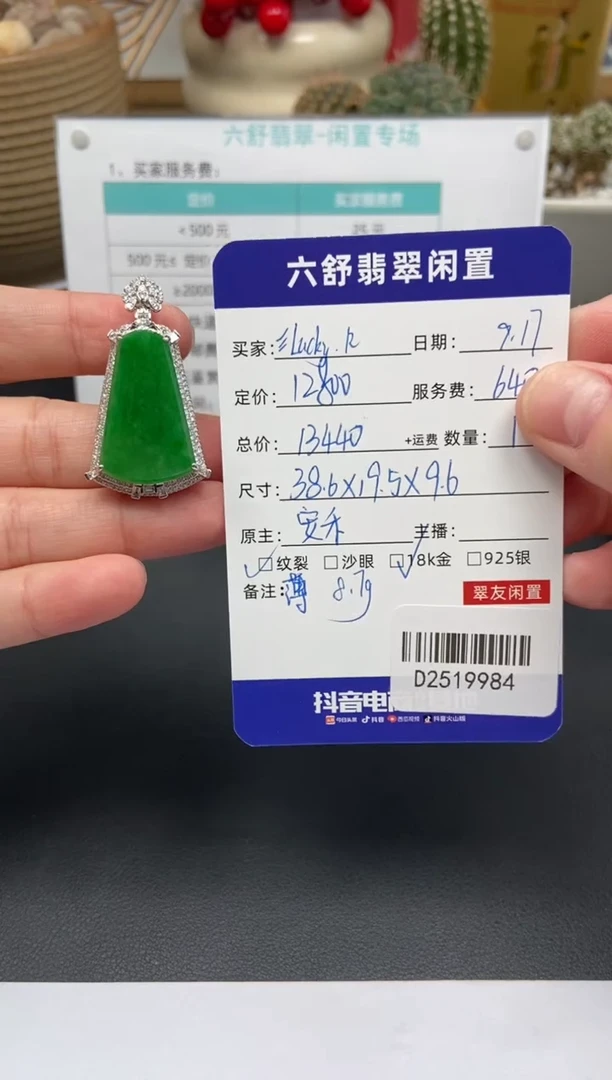 颈饰18K金镶嵌翡翠?****）D2519984