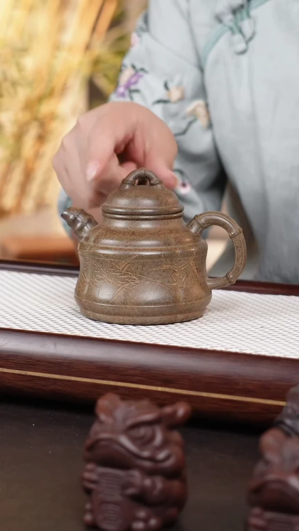 茶壶紫砂青段竹鼎