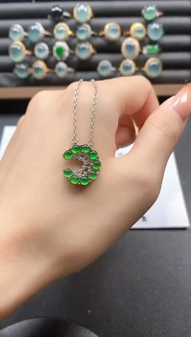 银S925镶嵌戒指翡翠51151