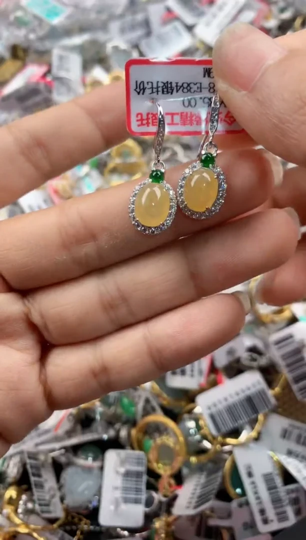 银S925镶嵌戒指翡翠1111----6