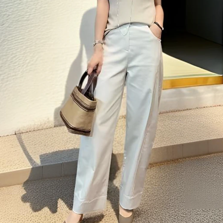 【TANTAN】早春气质休闲时尚百搭直筒裤#472