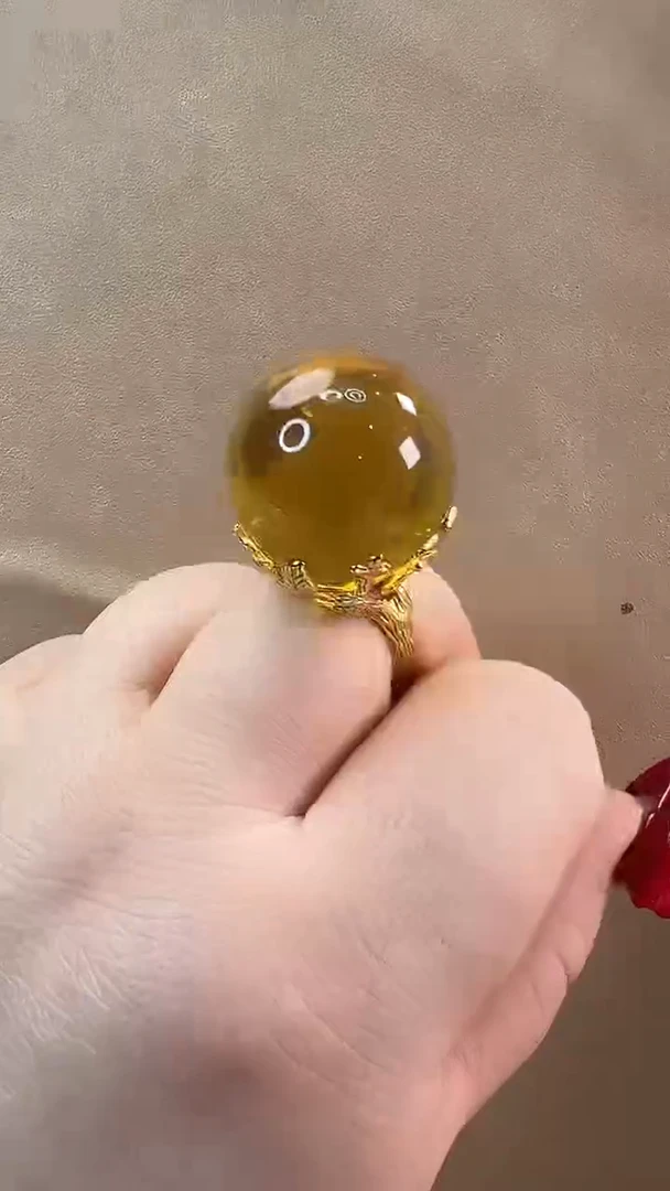 【闪购商品】琥珀戒指未镶嵌戒指