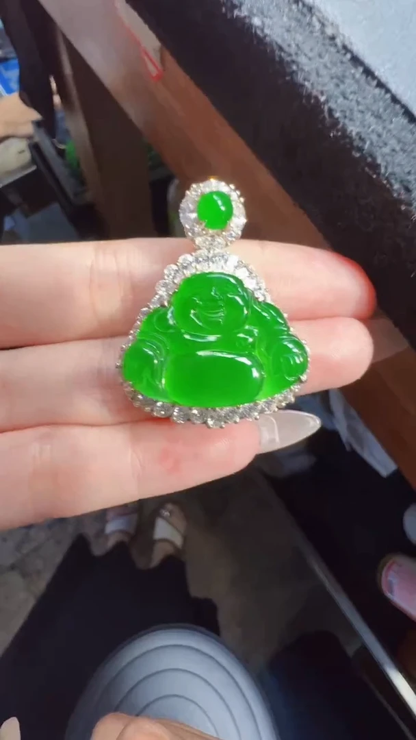 未镶嵌定制翡翠翡翠A货有轻微色差属于正常现象，佛公多样性发货1