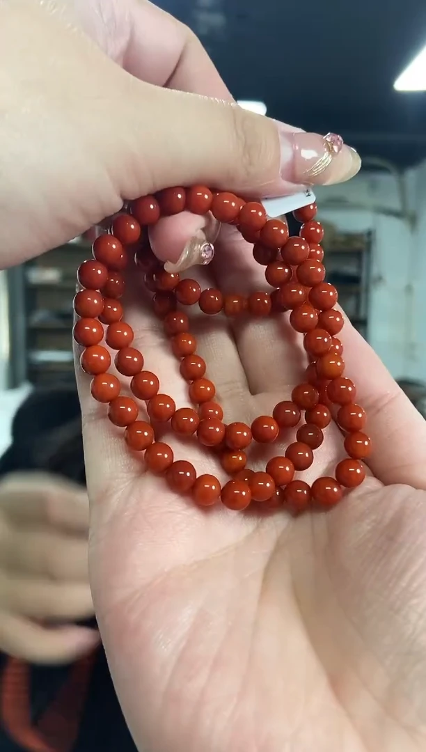 【闪购商品】南红玛瑙手串未镶嵌多样性发其一颜色微差