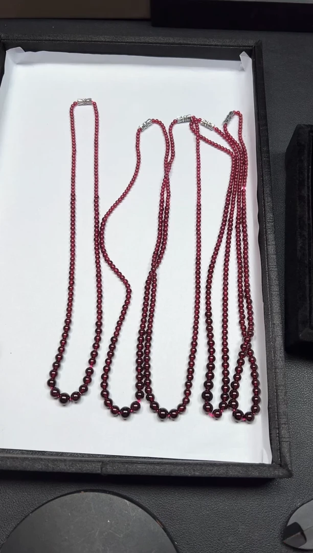 未镶嵌项链石榴石W6168-多样性发一件-3-7mm