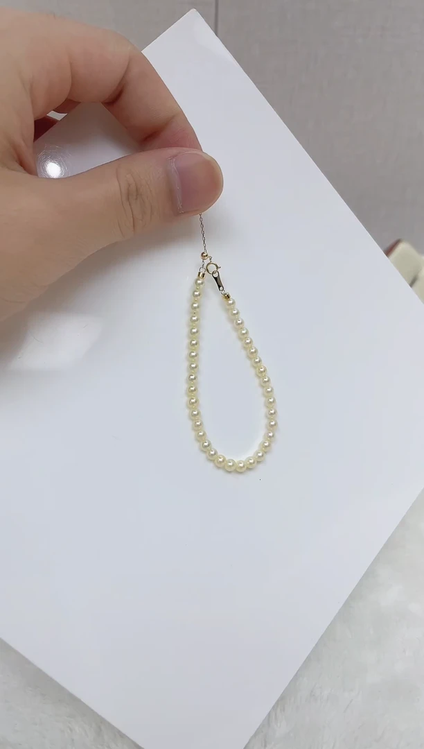 18K金镶嵌海水珍珠手链