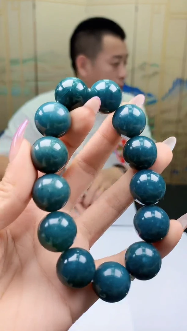 【闪购商品】定制翡翠未镶嵌4812ty-毛货手串55