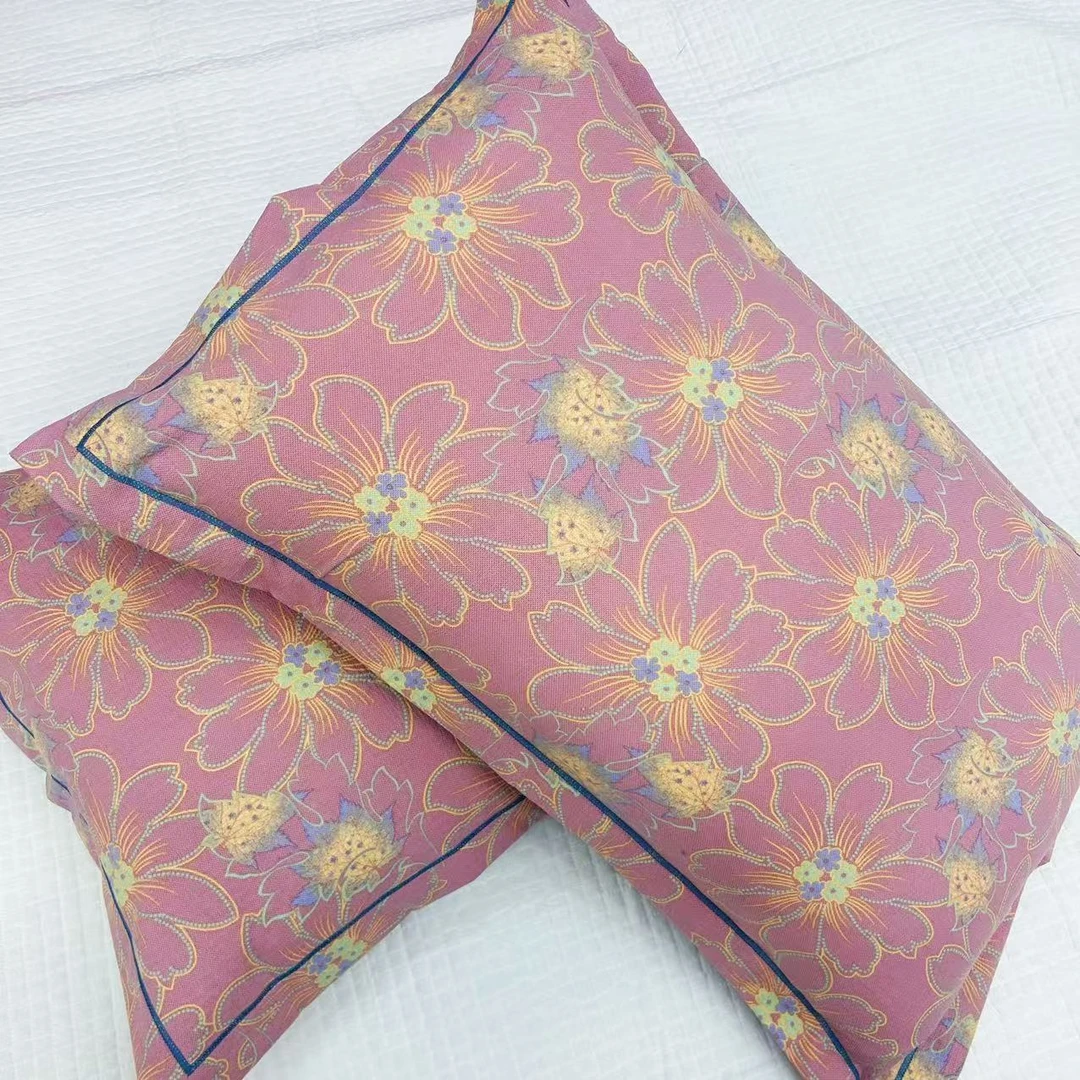 亲肤棉双层纱枕套--紫韵紫成人透气柔软舒适新款花色枕巾高级感