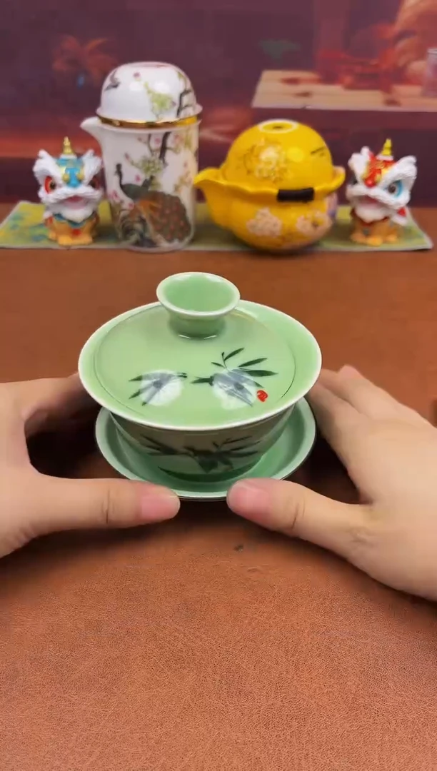 陶瓷茶具摆件旅行套组