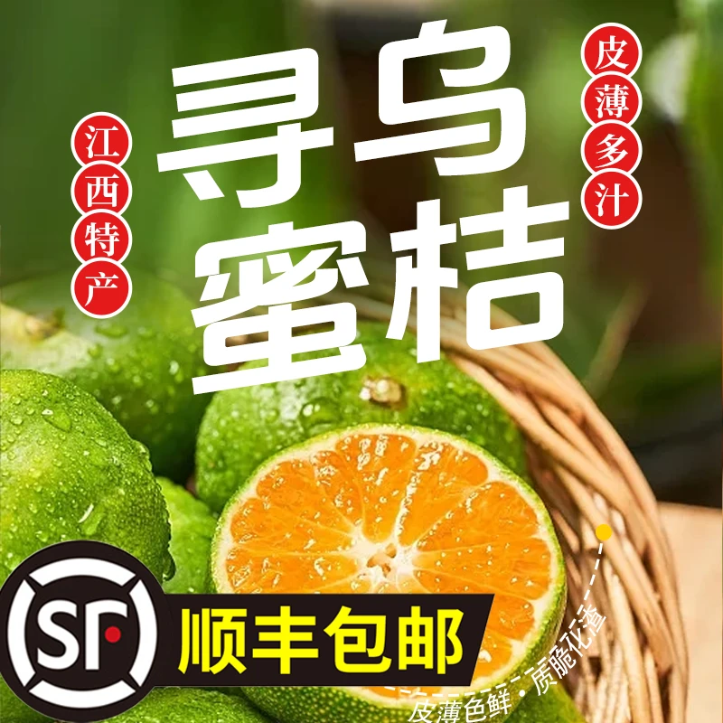 顺丰包邮江西赣南寻乌青皮蜜橘新鲜应季水果无籽薄皮多汁酸甜爽口