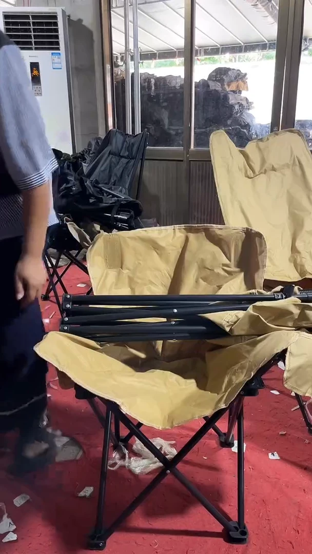 铁2把低背月亮椅  颜色随机不带收纳袋