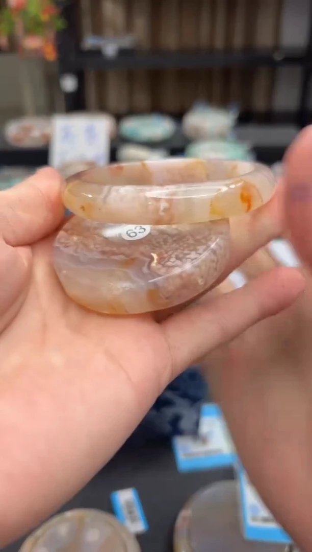 未镶嵌手镯石英质玉34(63圈赠送镯心)