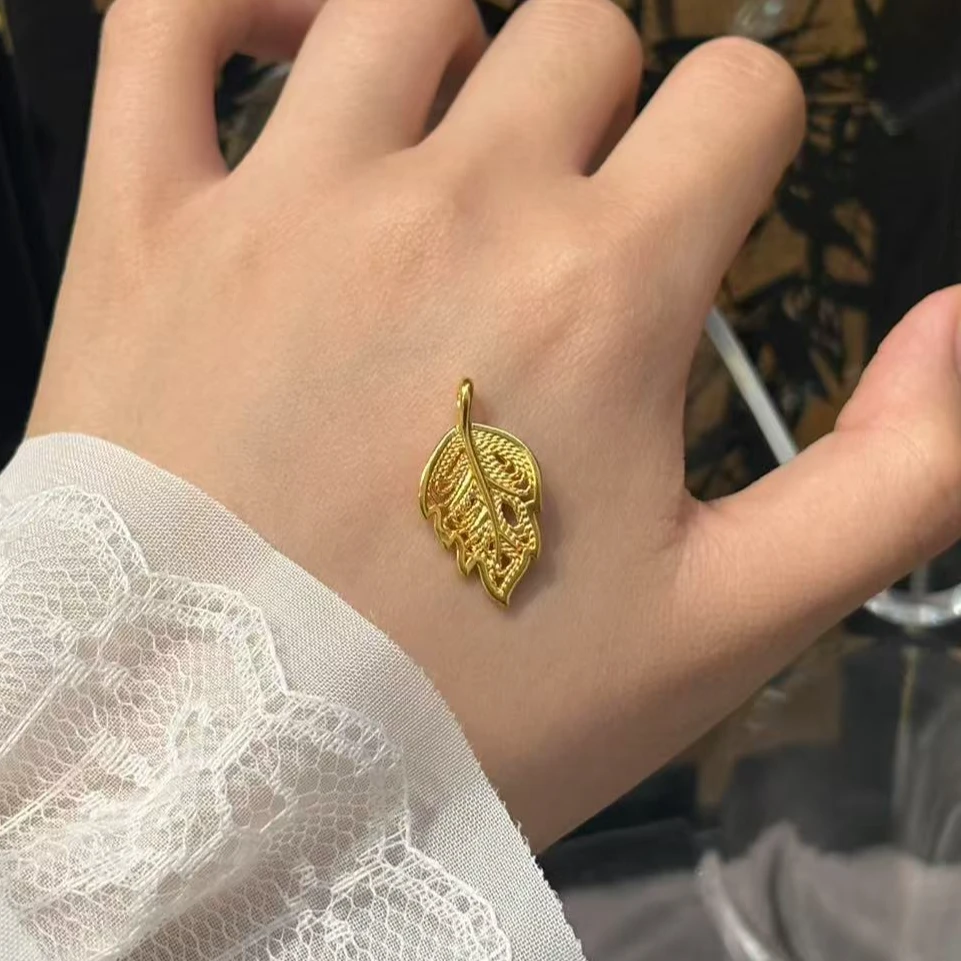 【小鹏黄金】黄金叶子DIY配件（送银链子一条）